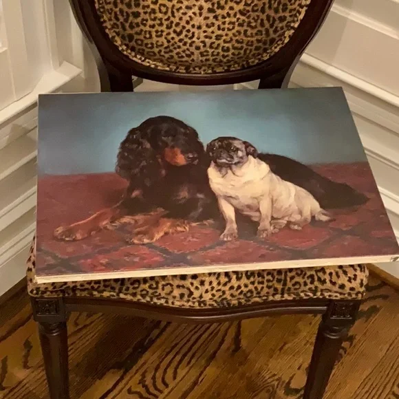 A Gordon Setter and Pug on Canvas - Picture 15 of 16
